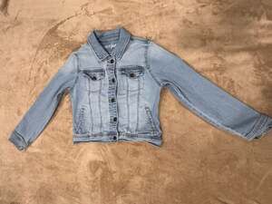 Cat & Jack Girls' Light Wash Denim Jean Jacket Size L (10/12)